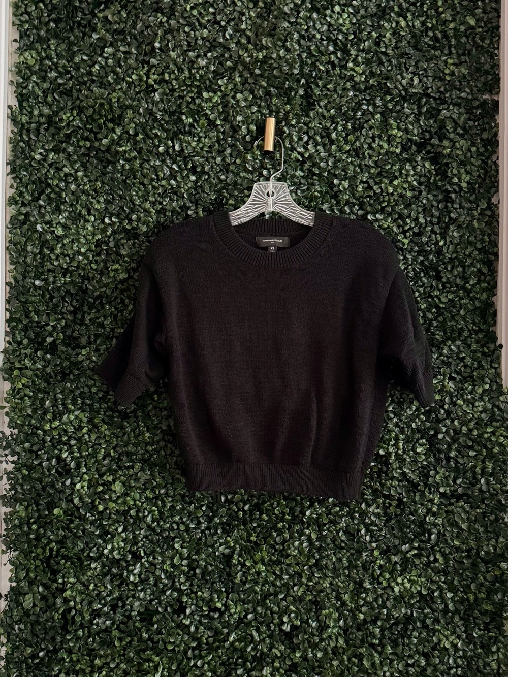 Banana Republic Black Knit Crewneck Sweater